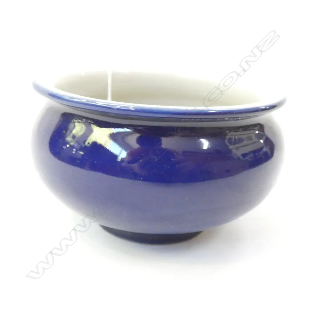 CHINESE BLUE GLAZE INCENSE BURNER POT 125mm dia Image 1++