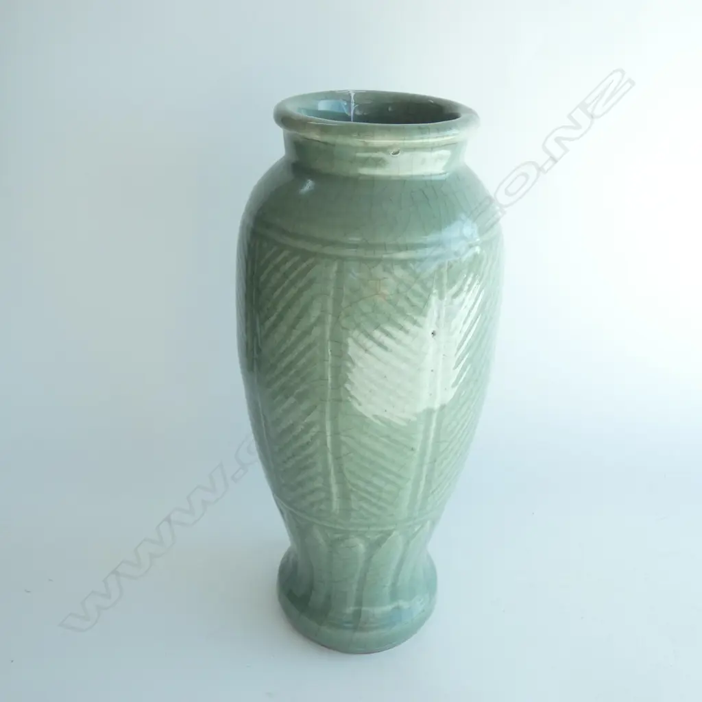 CHINESE LONGQUAN CELADON GLAZED SLEEVE VASE. H.355mm Image 1++