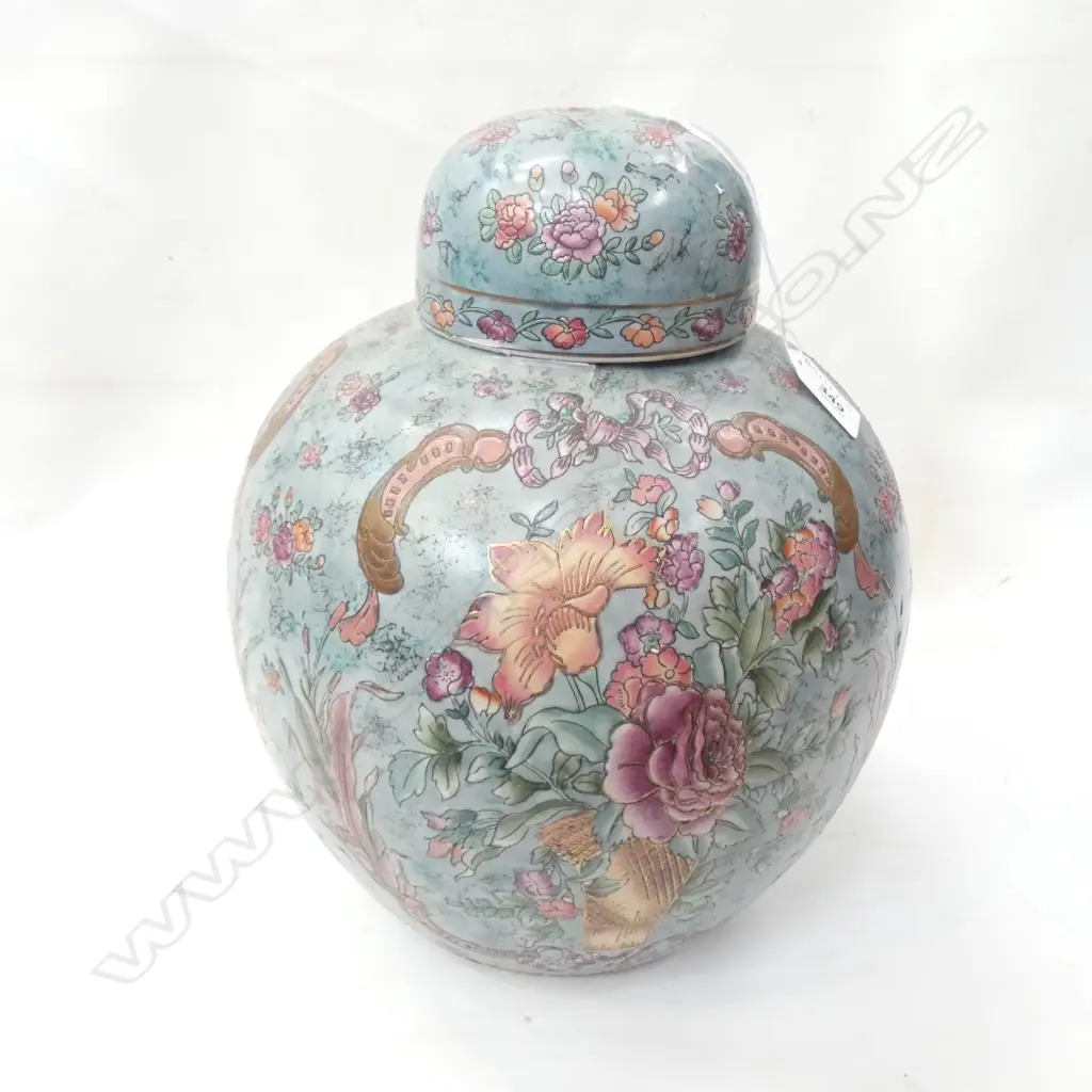 LGE CHINESE GINGER JAR DRILLED FOR LAMP H.320mm Image 1++
