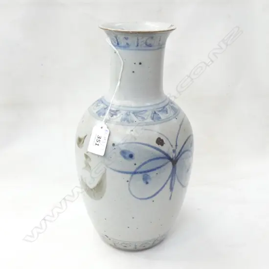 B/W ORIENTAL VASE H.295mm