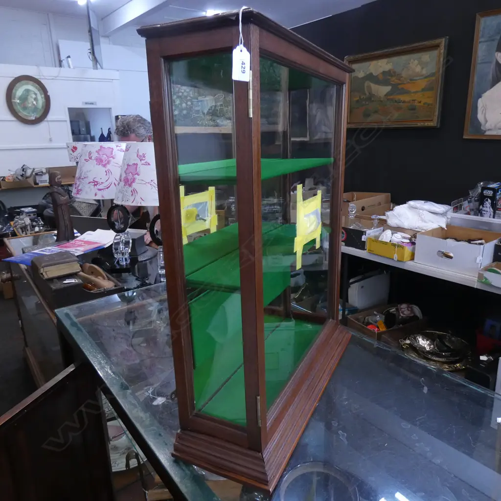 SMALL VINTAGE GLASS DISPLAY CABINET... Image 1++