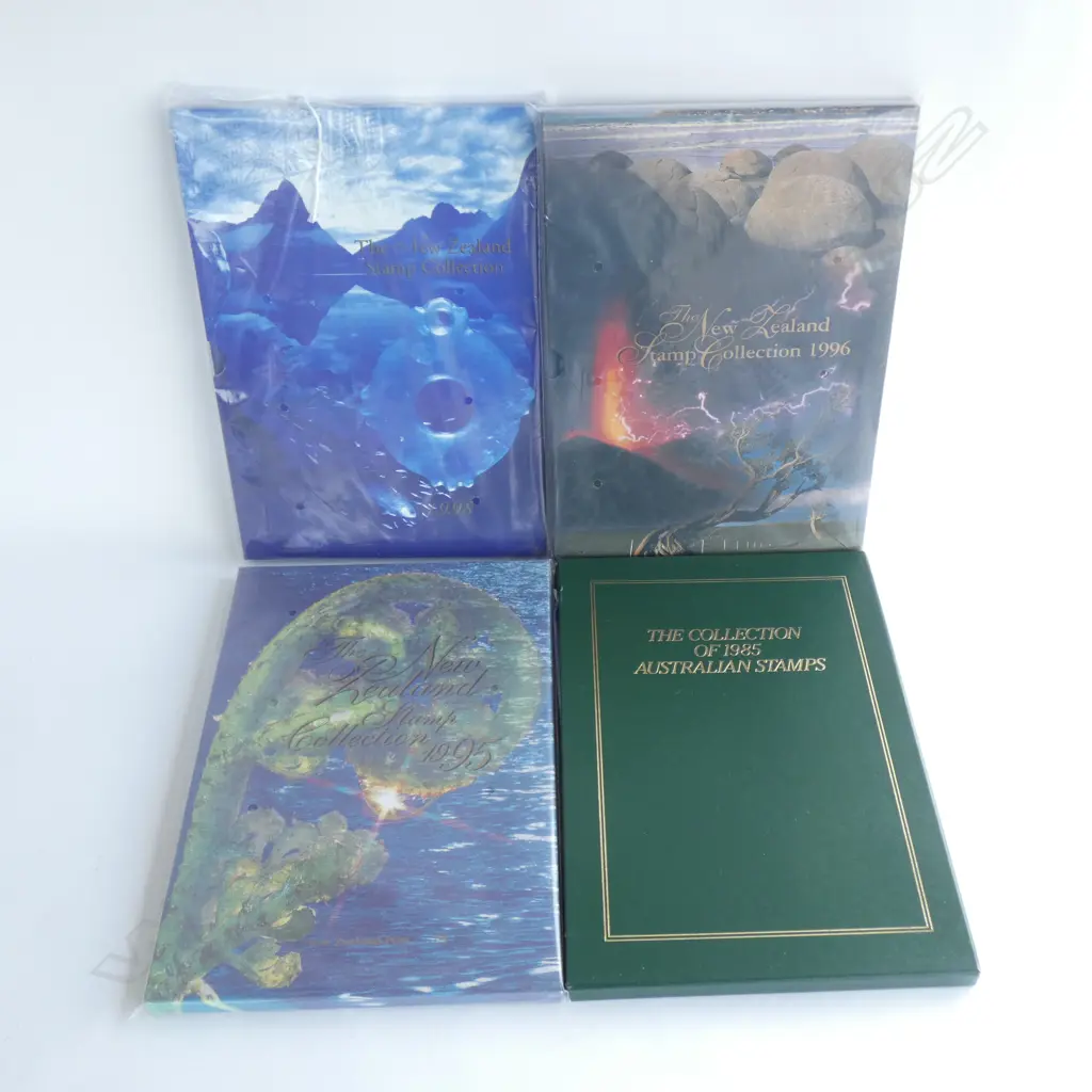 3 NZ STAMP COLLECTIONS;1995, 1996, 1998 + AUST. 1985 Image 1++