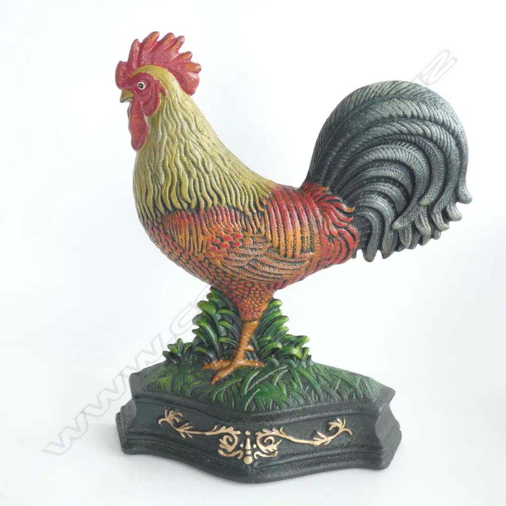 CAST IRON ROOSTER DOOR STOP H.340mm Image 1++