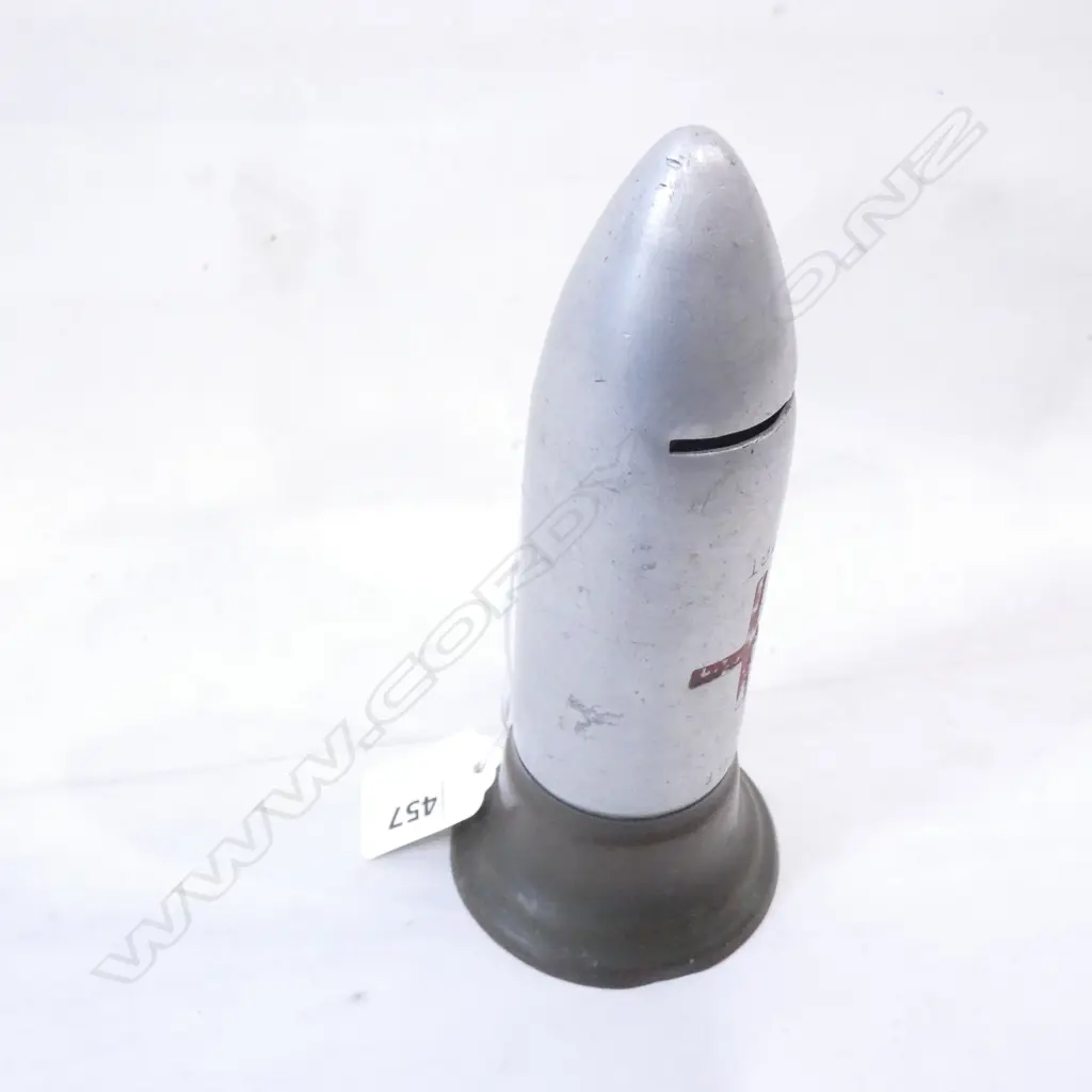WWI SHELL ART MONEY BOX H.170mm Image 1++
