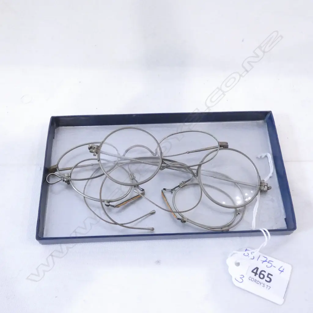 3 PR VINTAGE WIRE SPECTACLES  Image 1++