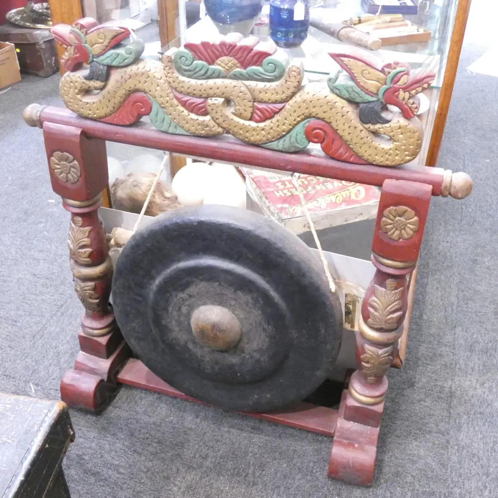 ORIENTAL GONG ON STAND W.755mm Image 1++