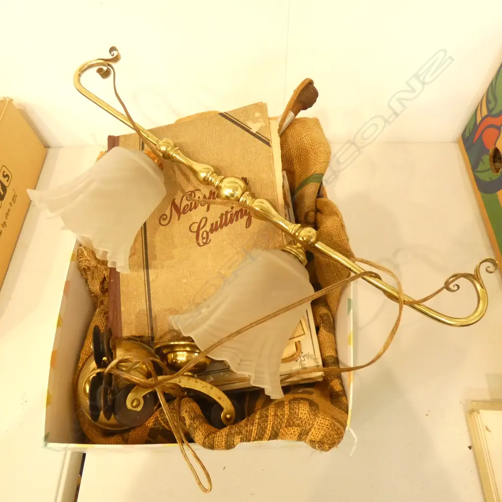 BOX LOT LIGHT FITTING, BOOKS, COFFEE BAGS Image 1++