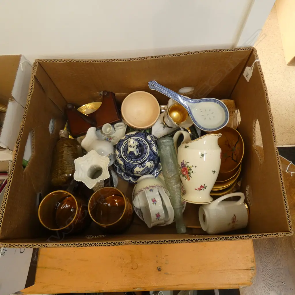 BOX LOT ASST CHINA & COLLECTABLES Image 1++