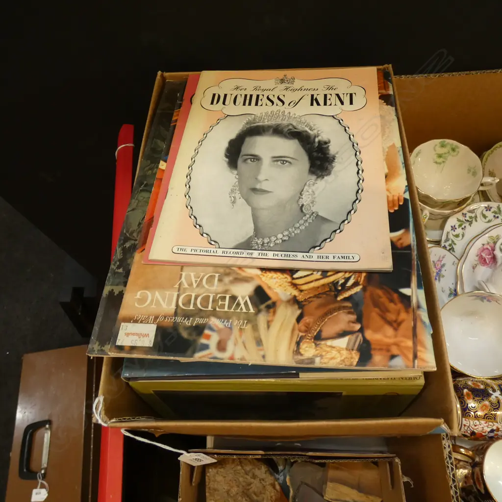 BOX LOT VINTAGE BOOKS ON ROYALS Image 1++