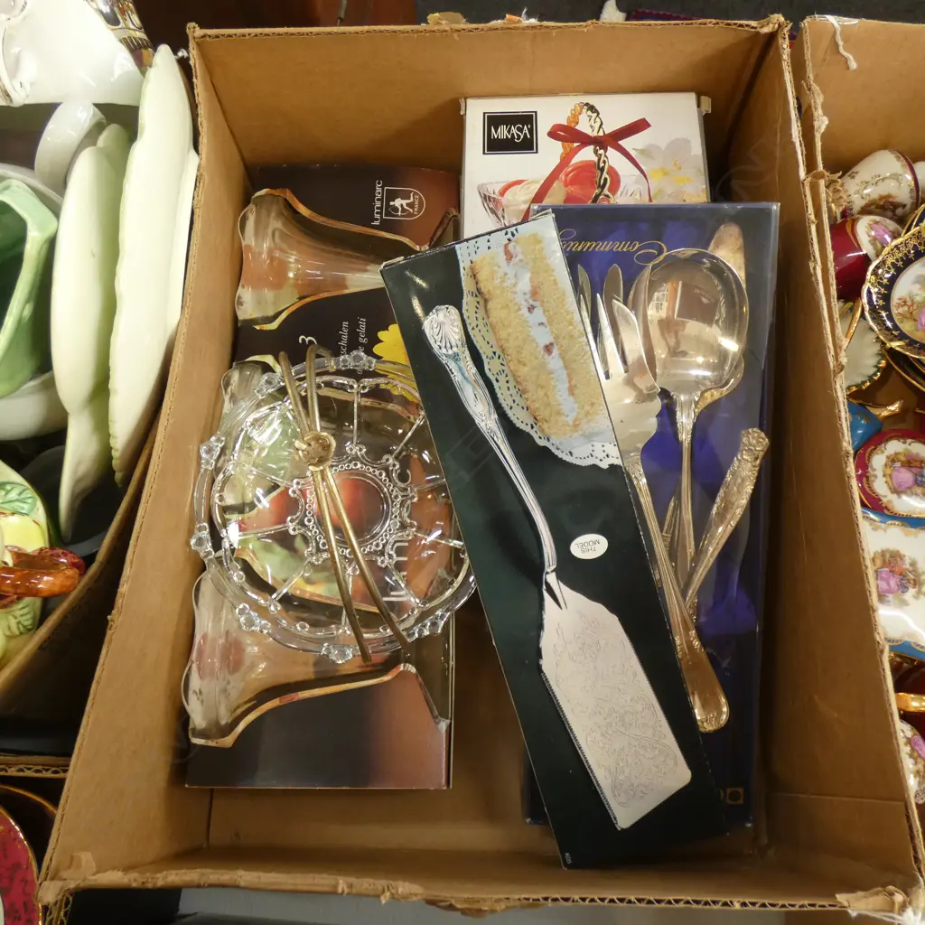BOX BOXED GLASSWARE & EP CUTLERY ETC.. Image 1++