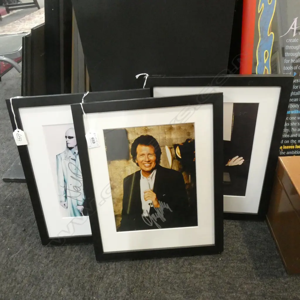 3 SIGNED PHOTOS; FILM / TV INTEREST 235x185mm Image 1++