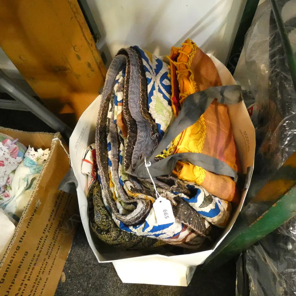 BAG OF KANTHA HAND STITCHED QUILT, FABRIC ETC Image 1++