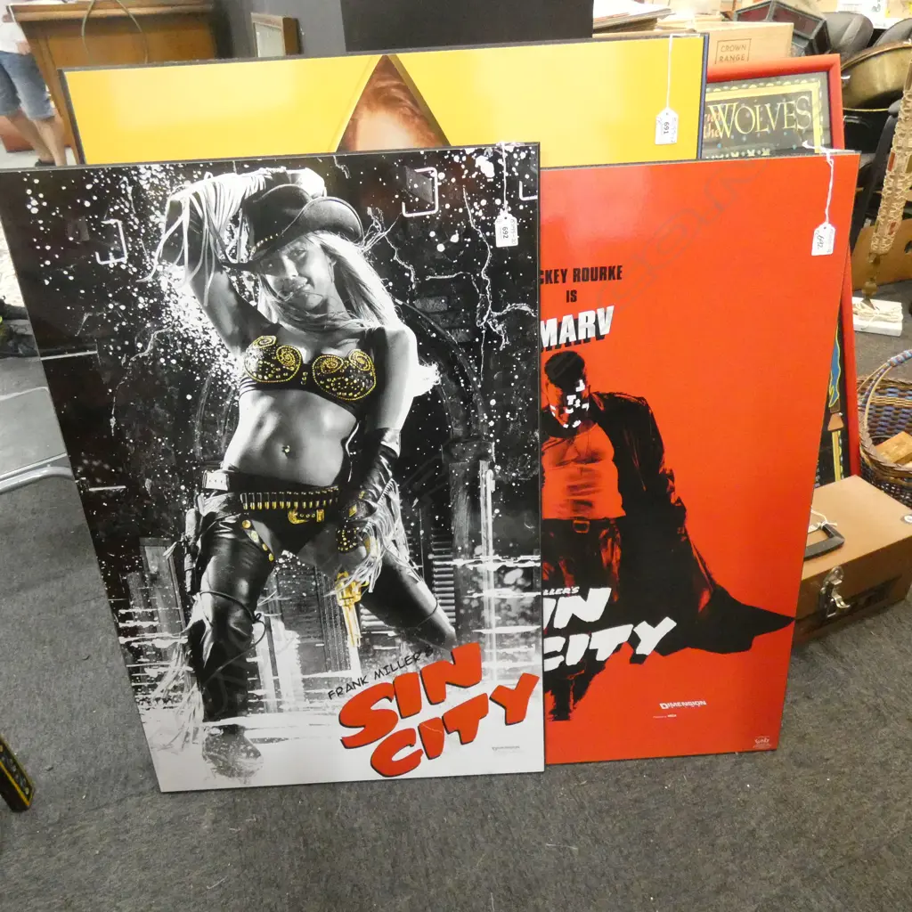 PR LG MOUNTED MOVIE ADVERTISING POSTERS FOR 'SIN CITY'  600 X 900MM Image 1++