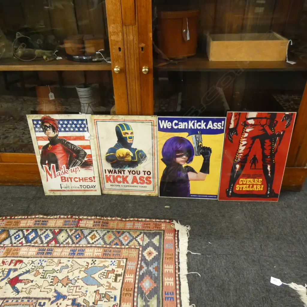3 'KICK ASS' MOUNTED POSTERS + GEURRE STELLAR POSTER  277 X 430MM Image 1++