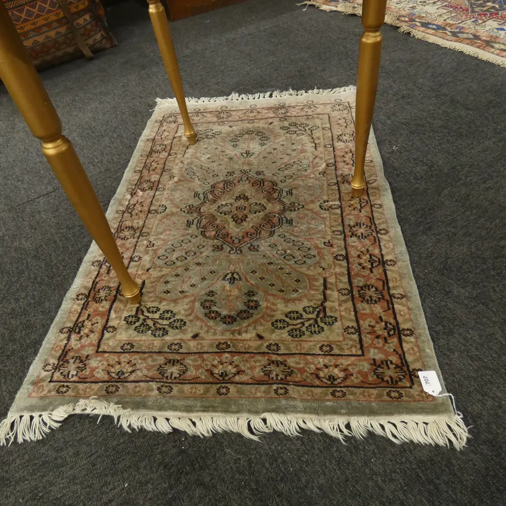 SMALL HAND KNOTTED SILK PILE RUG... Image 1++