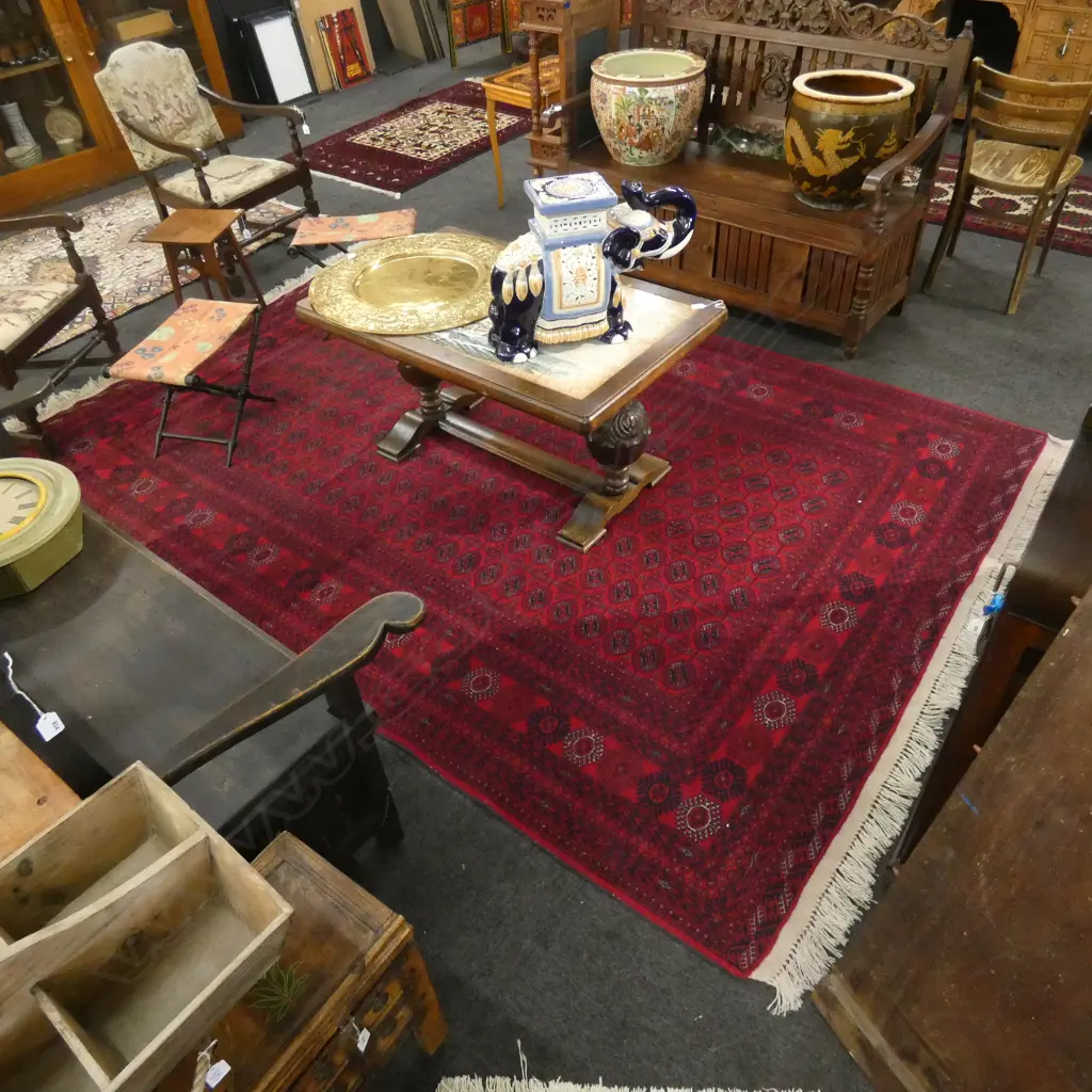 LARGE HAND KNOTTED ALL WOOL RUG... Image 1++