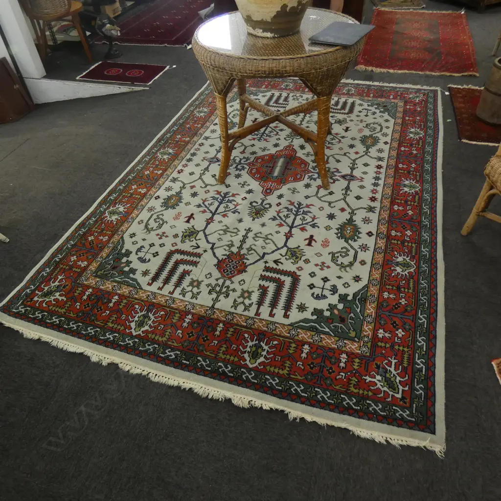 LARGE HAND KNOTTED WOOL PILE RUG... Image 1++