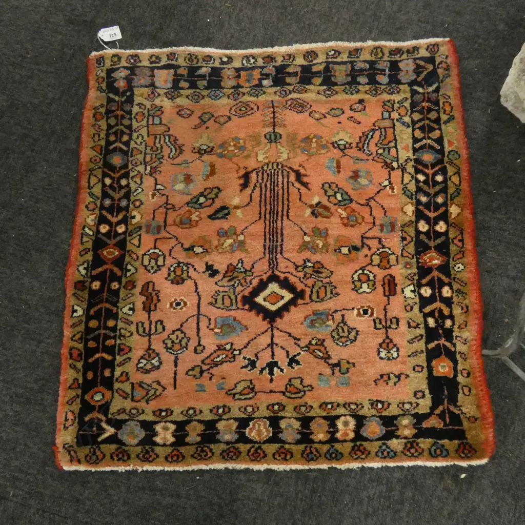 #39A PERSIAN HAMADAN HAND KNOTTED RUG Image 1++