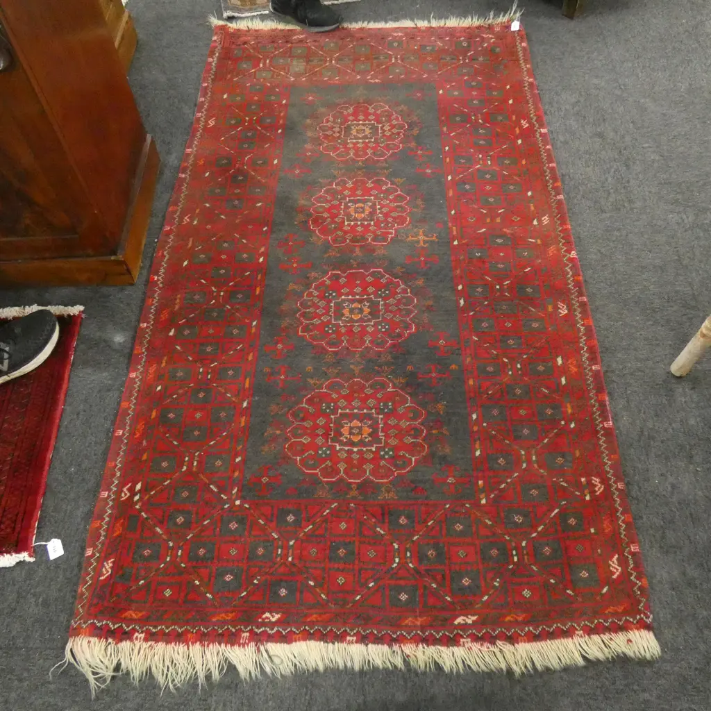 HAND KNOTTED ALL WOOL ADRASKAN RUG... Image 1++