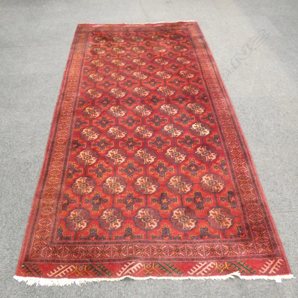 HAND KNOTTED DARK RED WOOL PILE RUG... Image 1++