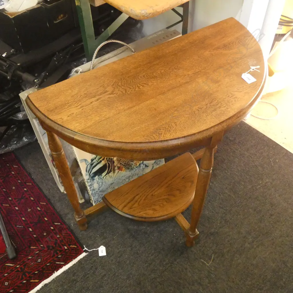 OAK DEMILUNE TABLE W.655mm Image 1++