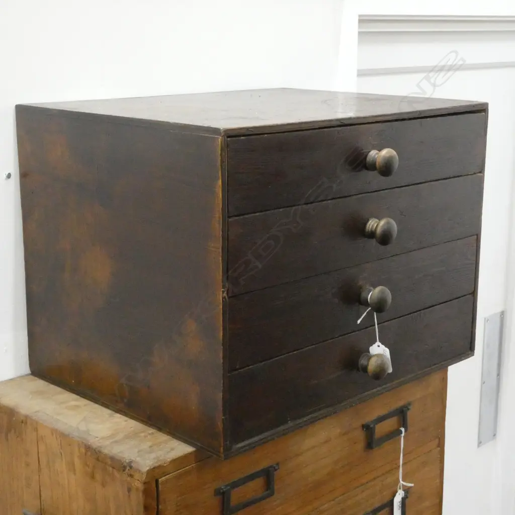 VINTAGE MINI DESKTOP 4 DRAWERS 325 X 435 X 335MM Image 1++
