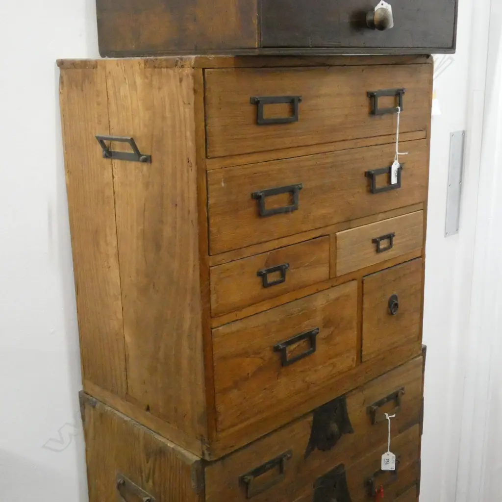 SM VINTAGE JAPANESE KO-DANSU SIX DRAWER CABINET 510 X 310 X 520MM Image 1++