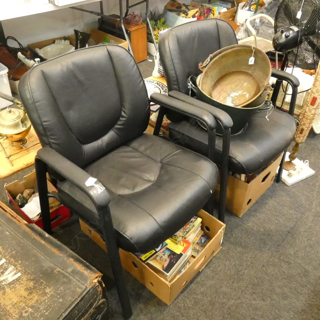 PR BLACK BUFFALO HIDE CHAIRS Image 1++