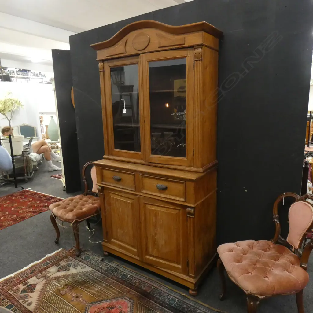ANITQUE AUSTRALIAN BOOKCASE CABINET... teak Image 1++