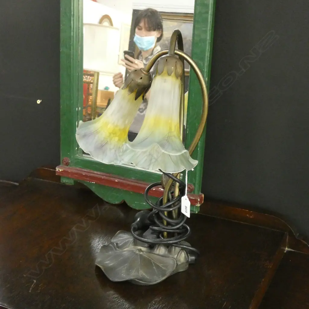 ART NOUVEAU STYLE LILY LAMP H.400mm Image 1++