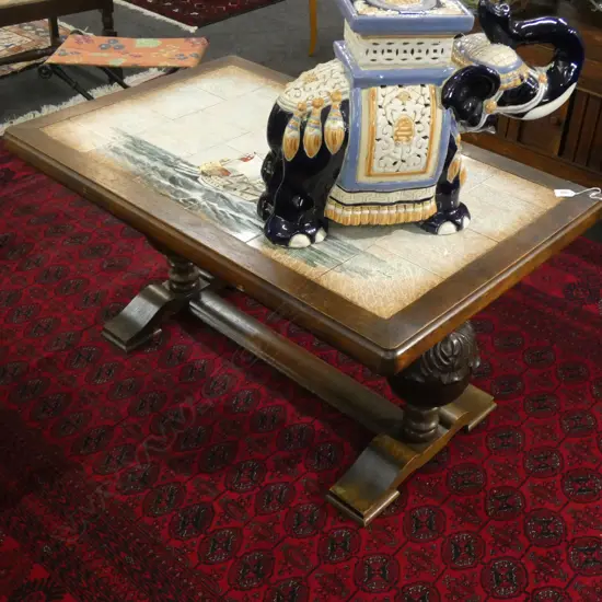 COFFEE TABLE TILED TOP W.1020mm
