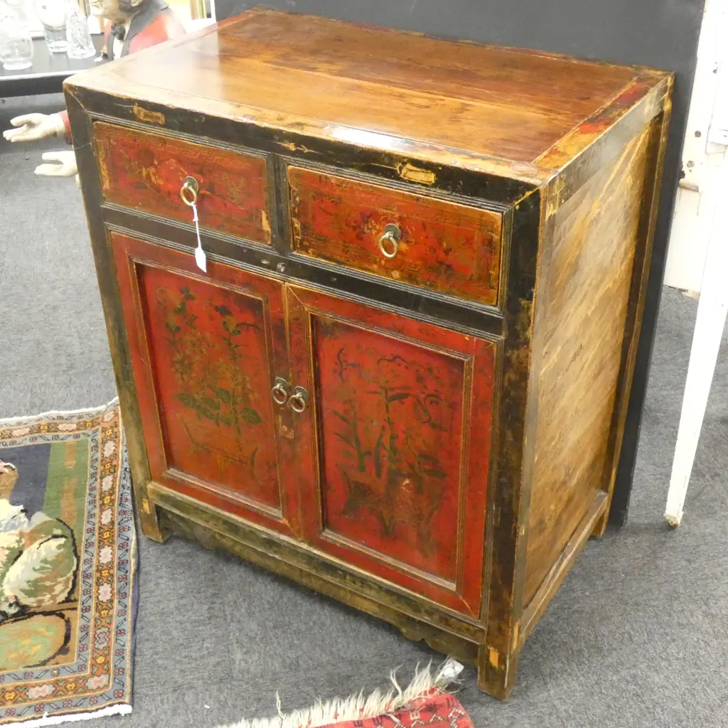 RED ORIENTAL CABINET... Image 1++