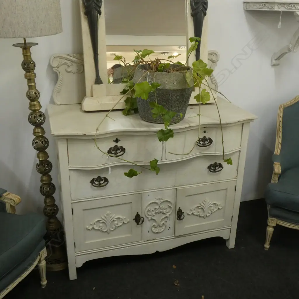 WHITE PAINTED FRENCH STYLE DRESSER... Image 1++