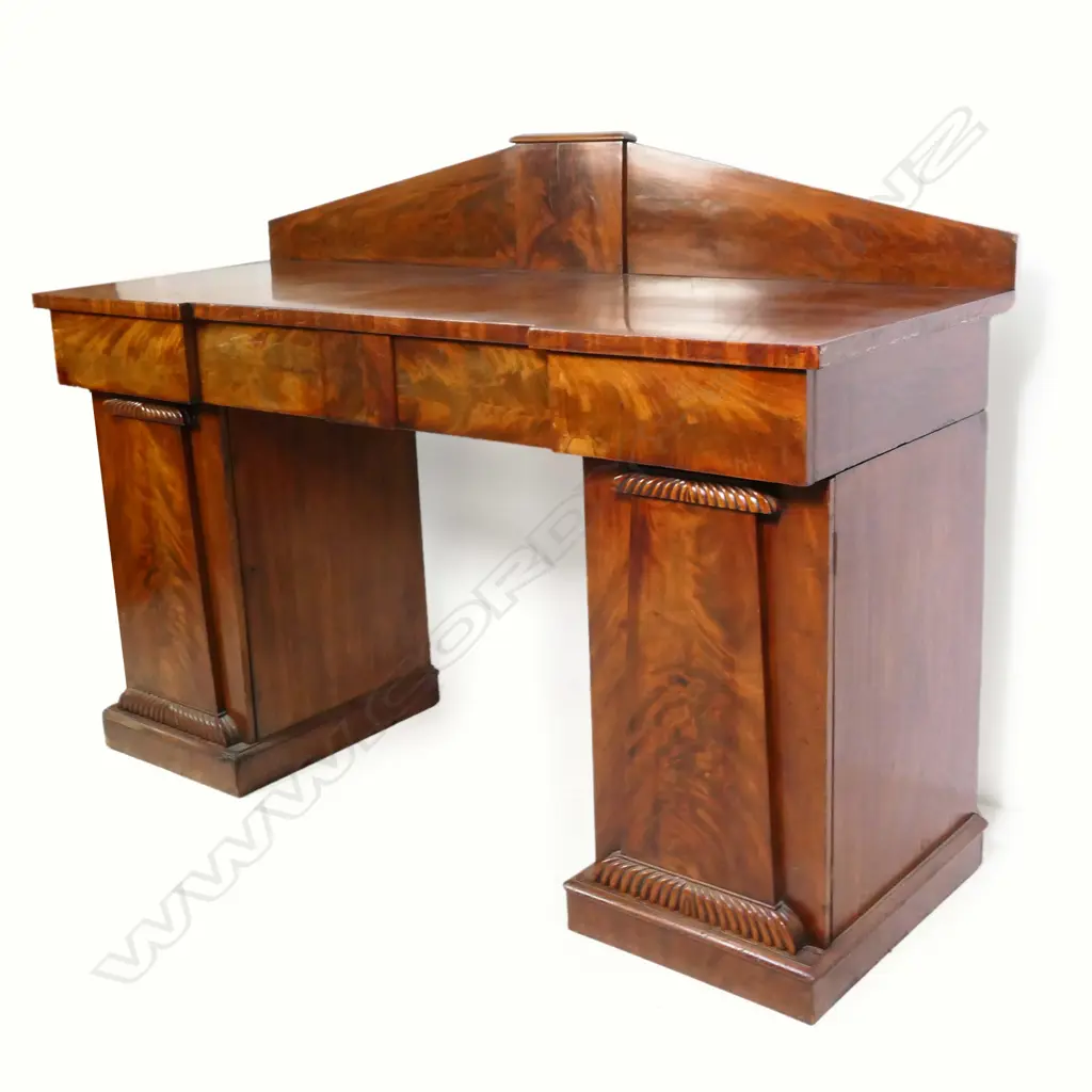 REGENCY FLAME MAHOG TWIN PEDESTAL SIDEBOARD Image 1++