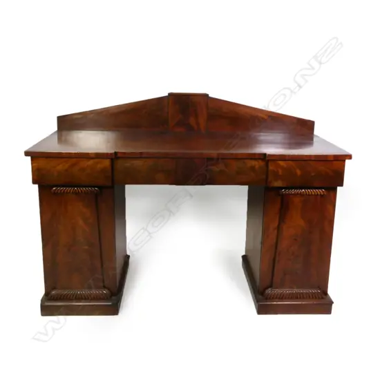 REGENCY FLAME MAHOG TWIN PEDESTAL SIDEBOARD