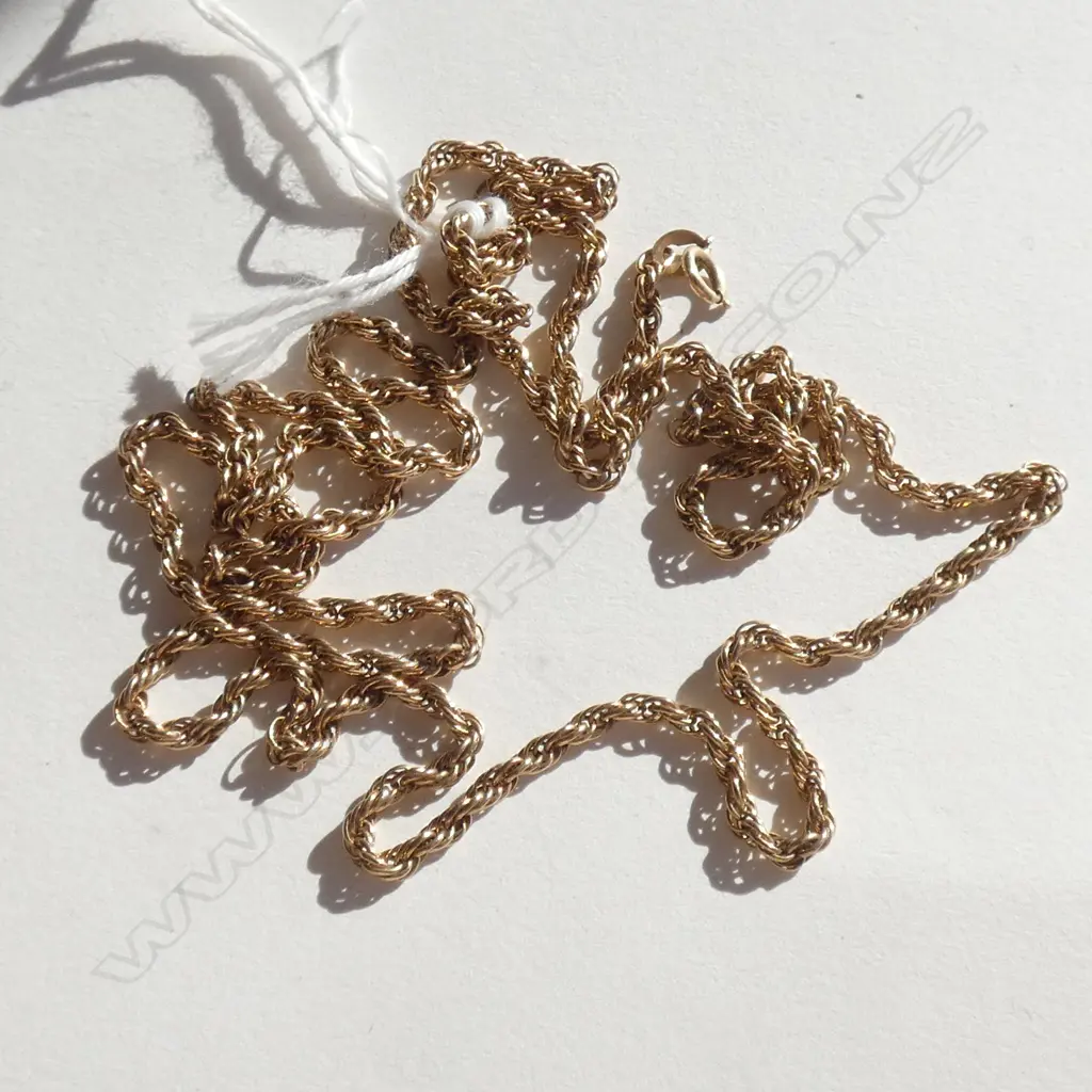 9CT ROPE TWIST NECK CHAIN 7.8GMS 670mnm Image 1++
