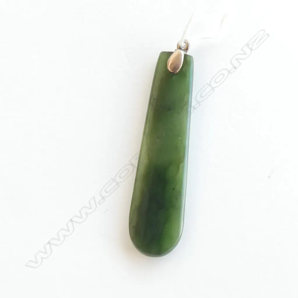 COLONIAL POUNAMU PENDANT (GOLD SUSPENSION RING) Image 1++