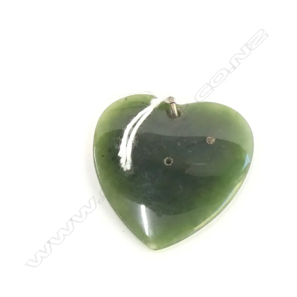 COLONIAL POUNAMU HEART SHAPE PENDANT (AF) Image 1++