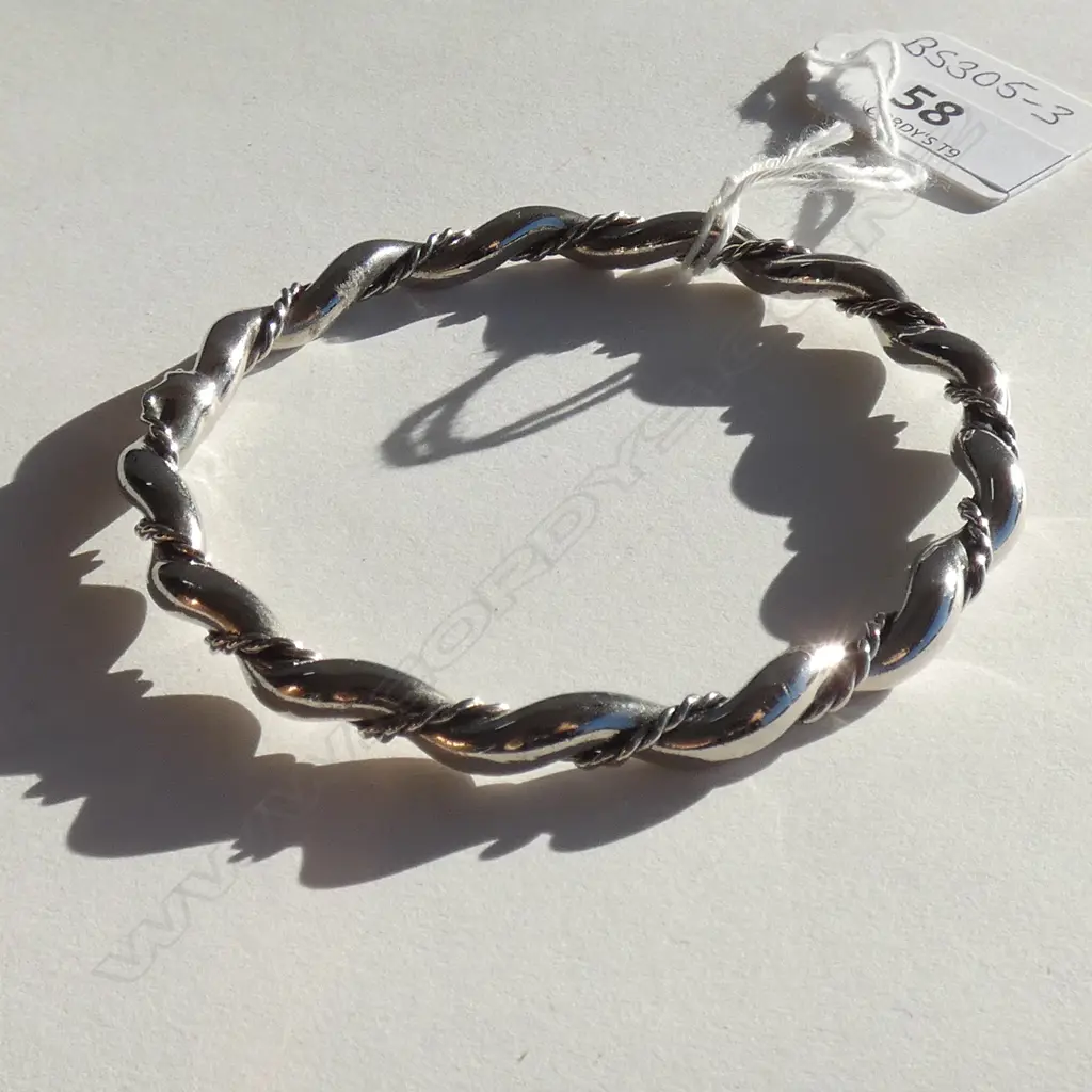 SILVER PLATED SLAVE BANGLE Image 1++