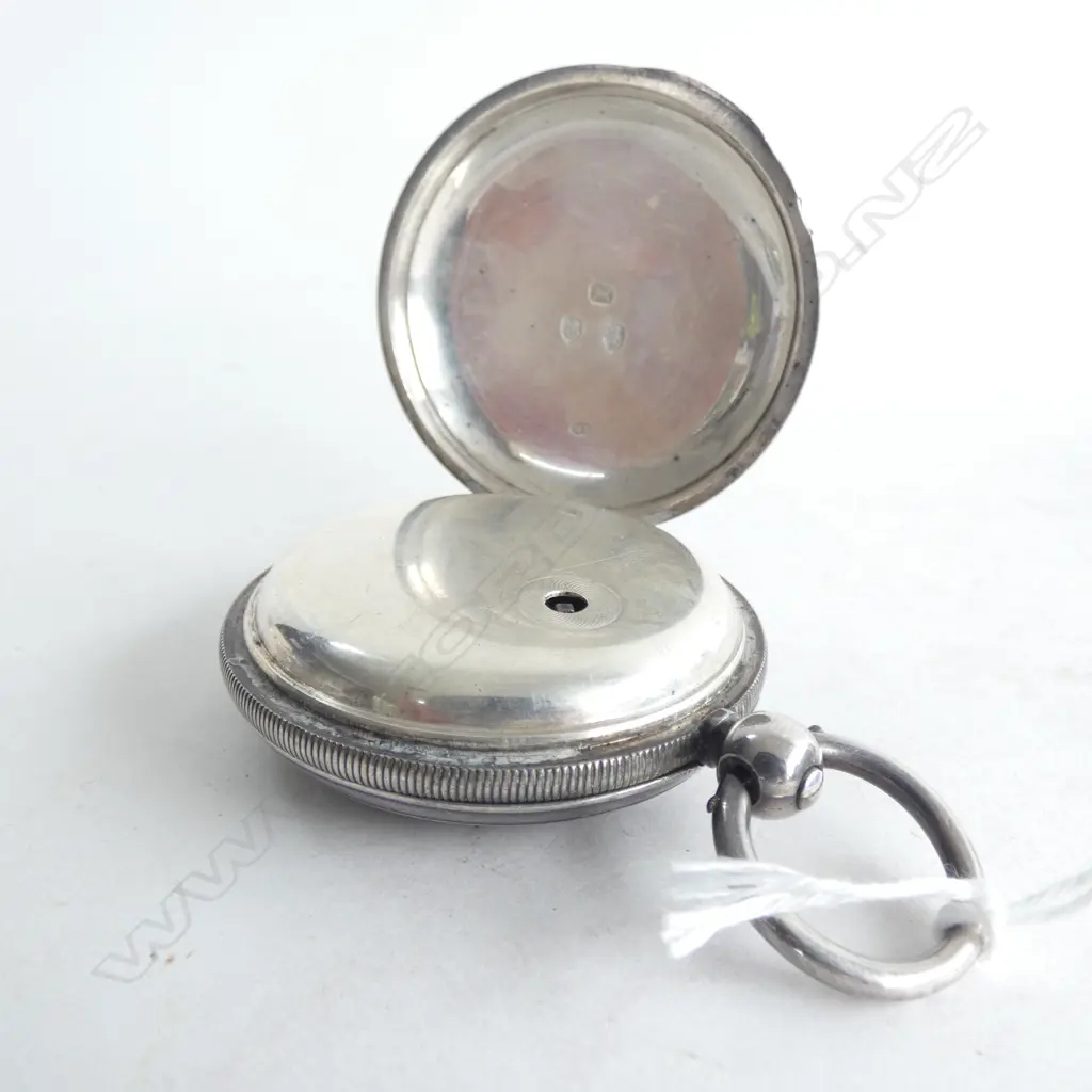 STG SILVER HUNTER KEY WIND POCKET WATCH B'HAM 1890... Image 1++