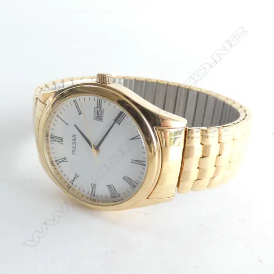 GENTS PULSAR GOLD PLATE WATCH 