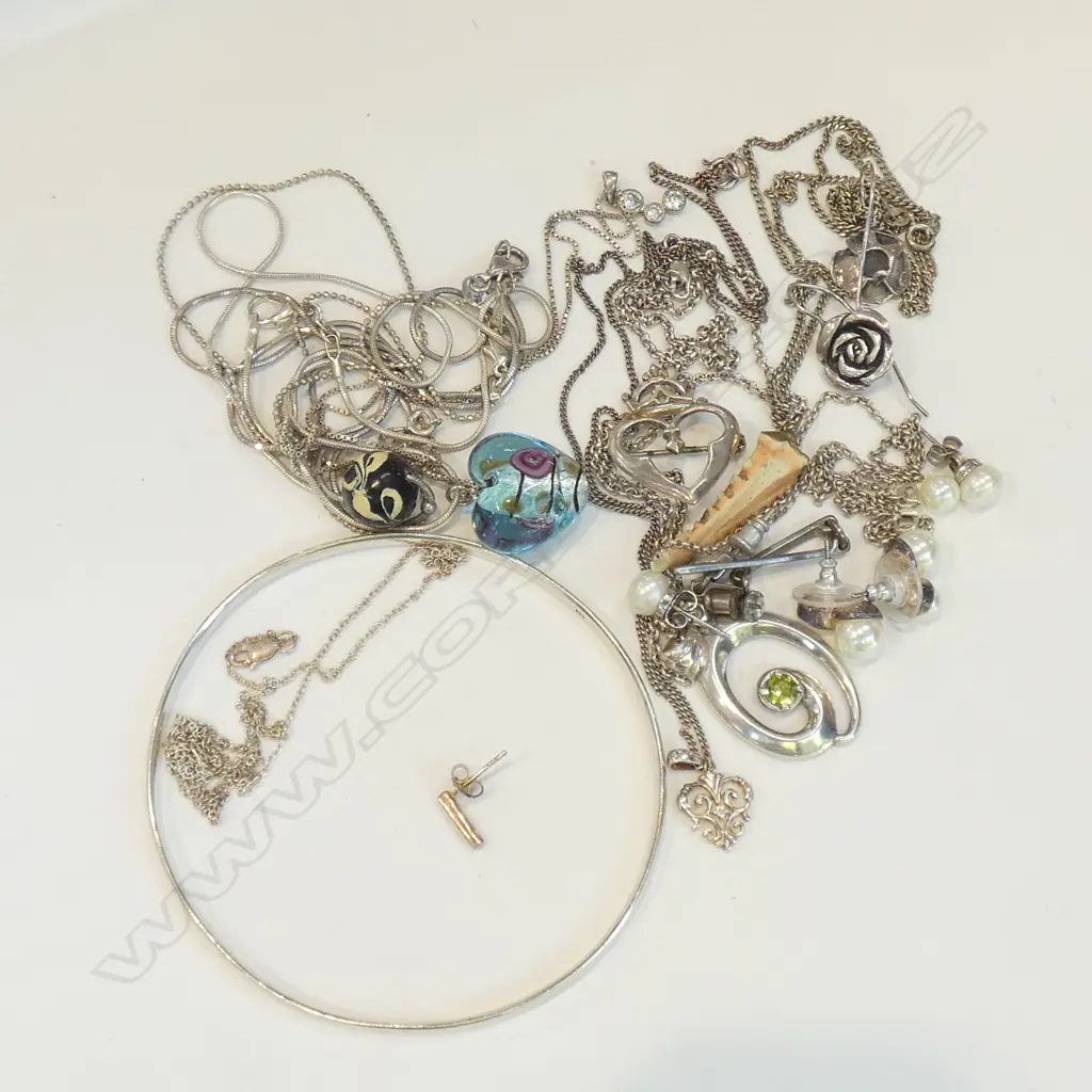ASST. 925 STG SILVER JEWELLERY 76 GRAMS Image 1++