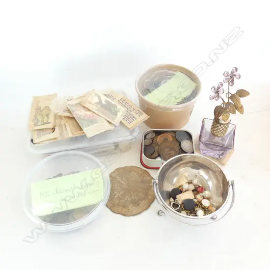 BOX LOT ASST. WORLD COINS ETC