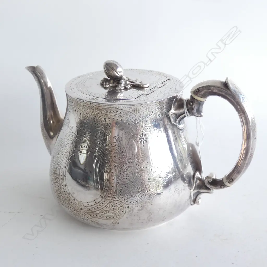 STG SILVER TEAPOT THOMAS BRADBURY & SONS LONDON 1869 654 GRAMS Image 1++