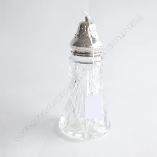 STG SILVER TOPPED SUGAR SIFTER SHEFFIELD 1933 H.