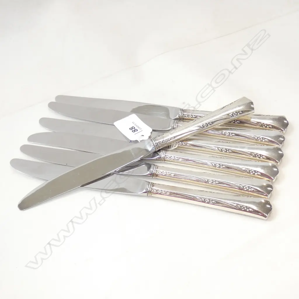 SET 7 AMERICAN STERLING HANDLED KNIVES Image 1++
