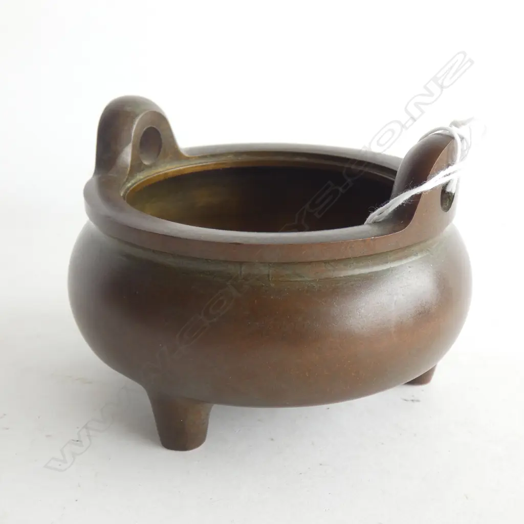 CHINESE BRONZE INCENSE BURNER DIA 100MM Image 1++