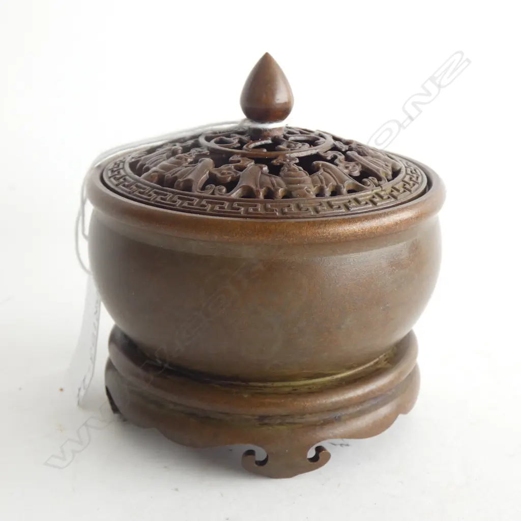 CHINESE BRONZE CENSOR DIA 80MM Image 1++