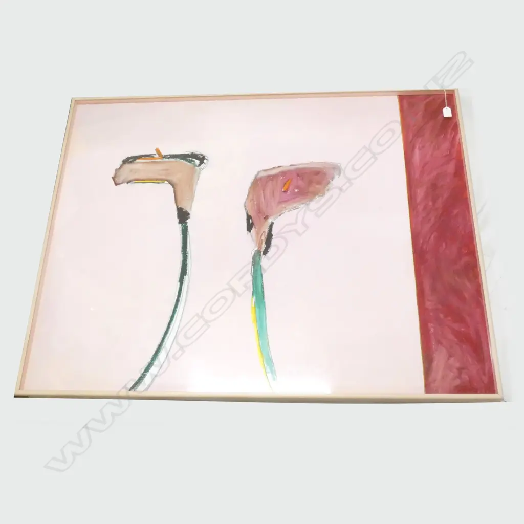 LG ABSTRACT CALLA LILY PAINTING - UNSIGNED KATE DELOS? 1235 X 950MM Image 1++