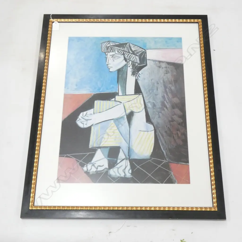 PICASSO OFFSET PRINT 'JACQUELINE WITH HANDS CROSSED' 530x395mmmm Image 1++